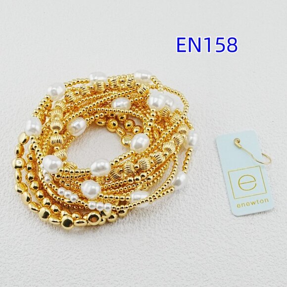Enewton Gold Beads & White Pearl Bracelet Set - Picture 4 of 7